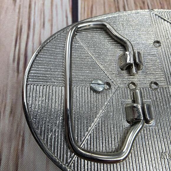 Vintage USA Bicentennial Eisenhower Dollar Belt Buckle Liberty Bell Western Silv - Picture 10 of 12